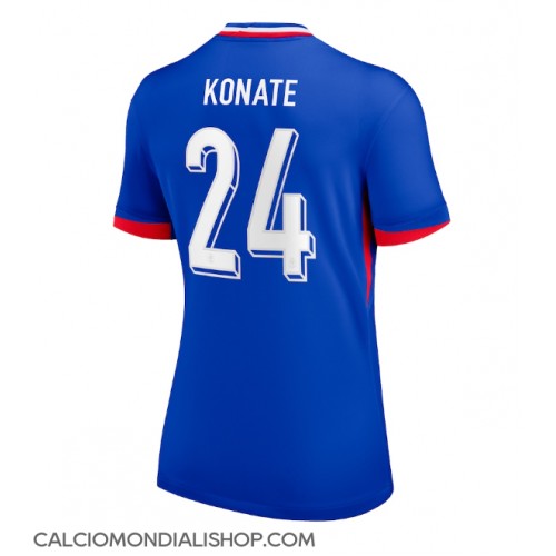 Maglie da calcio Francia Ibrahima Konate #24 Prima Maglia Femminile Europei 2024 Manica Corta